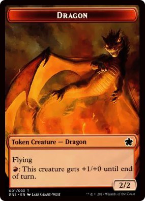 Dragon (001) // Zombie Double-Sided Token