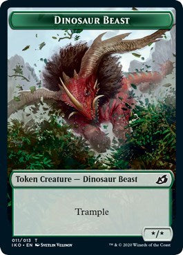 Dinosaur Beast // Human Soldier (003) Double-Sided Token