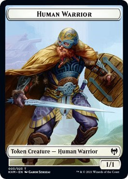 Human Warrior // Icy Manalith Double-Sided Token