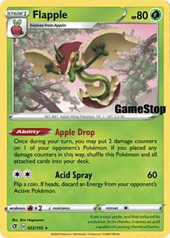 Flapple - 022/192 (Gamestop Exclusive)