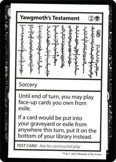 Yawgmoth's Testament (No PW Symbol)