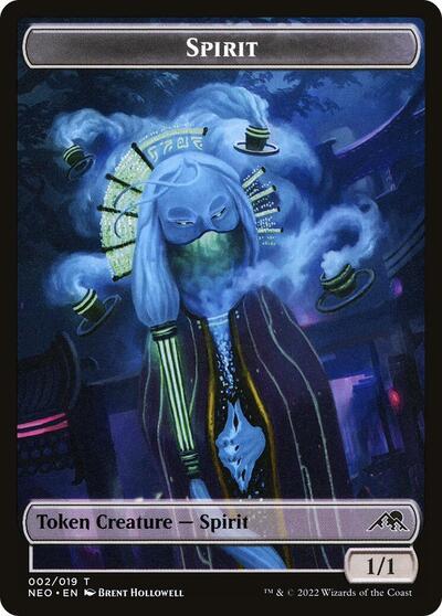 Spirit (002) // Emblem - Tezzeret, Betrayer of Flesh Double-sided Token