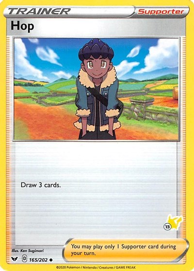 Hop - 165/202 (#13 Pikachu Stamped)