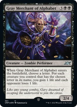 Gray Merchant of Alphabet (Galaxy Foil)