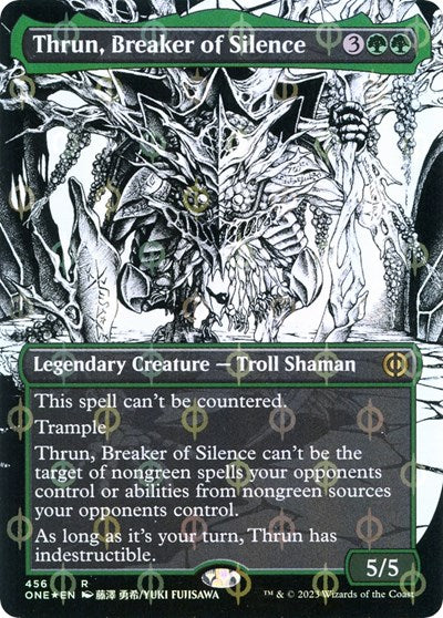 Thrun, Breaker of Silence (Borderless) (Step-and-Compleat Foil)