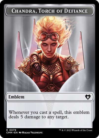 Emblem - Chandra, Torch of Defiance // Wizard Double-Sided Token