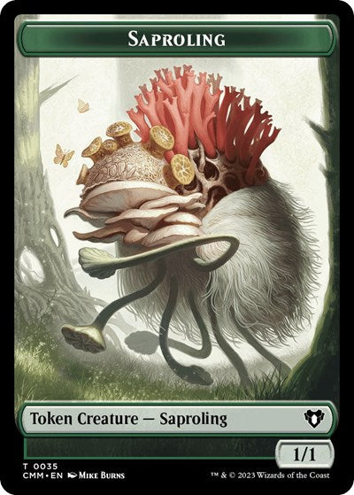 Saproling // Thrull Double-Sided Token