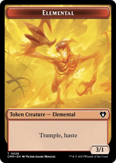 Elemental (0026) // Phyrexian Germ Double-Sided Token
