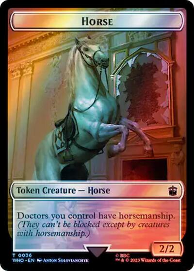 Horse // Alien Salamander Double-Sided Token (Surge Foil)