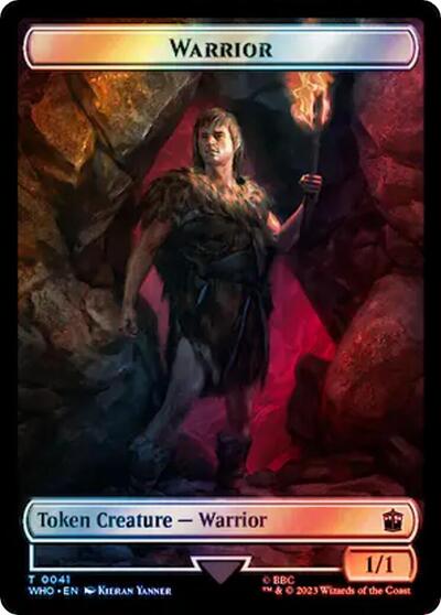 Warrior // Dinosaur Double-Sided Token (Surge Foil)