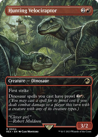 Hunting Velociraptor (Borderless)
