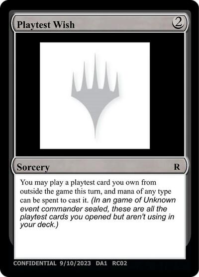 Playtest Wish
