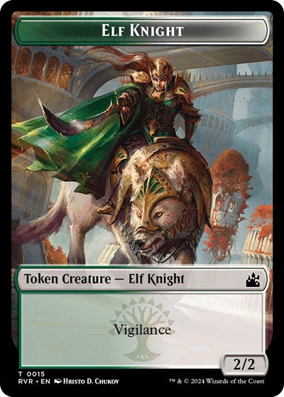 Elf Knight // Rhino Double-Sided Token