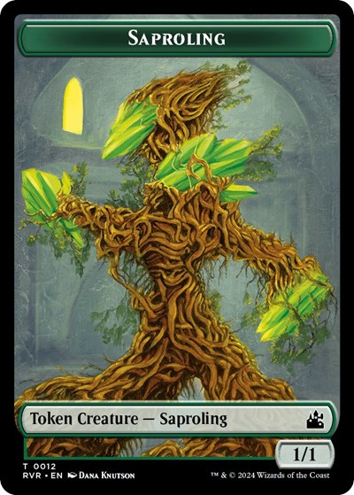 Saproling // Angel (0002) Double-Sided Token
