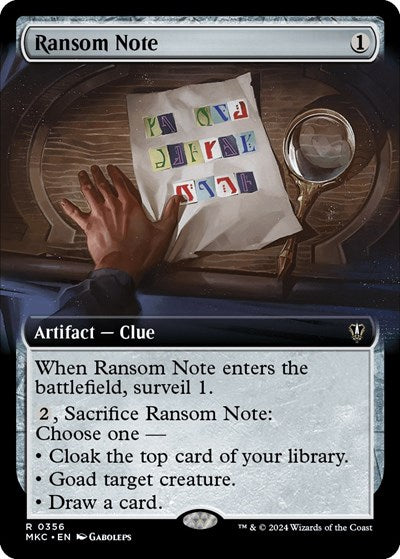 Ransom Note (0356) (Extended Art)