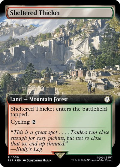 Sheltered Thicket (Extended Art) (Surge Foil)