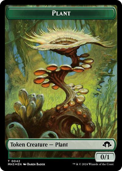 Plant (Ripple Foil) // Zombie  Double-Sided Token
