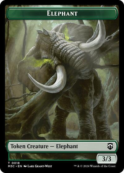 Elephant (Ripple Foil) // Beast (0016) Double-Sided Token