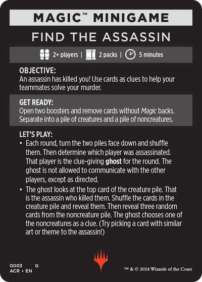 Magic Minigame: Find The Assassin