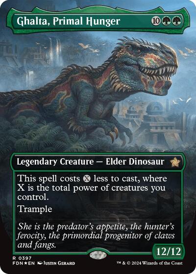 Ghalta, Primal Hunger (Borderless) (Mana Foil)