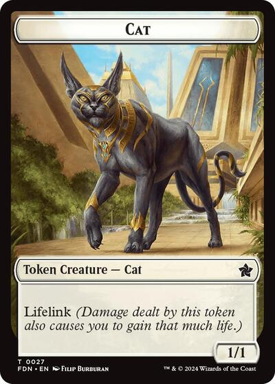 Cat (0027) // Phyrexian Goblin Double-Sided Token