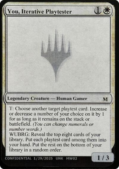 You, Iterative Playtester