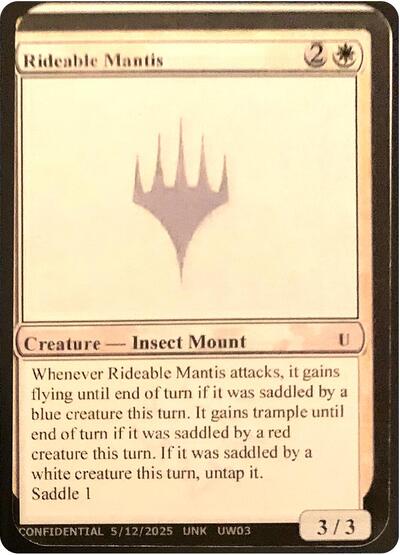 Rideable Mantis