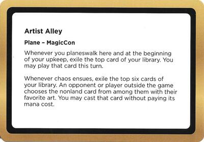Artist Alley (Black Lotus Unknown Planechase)